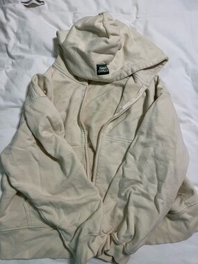 Daily Drills Natural Cream Full-Zip Hoodie